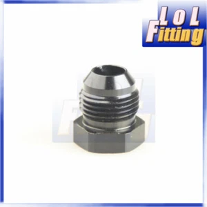 -8 AN 8AN AN8 Male Flare Plug Fitting Aluminum Black - Picture 1 of 6