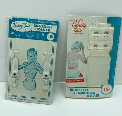 2 Vintage Brassiere Bra Garter Belt Repair, Holder NIP 1950s - Image 1 of 3