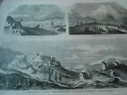 Gravure 1861 - Vue d&#39;Ascoli Civitella el Tronto