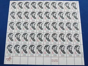 DOC's Scott #1446 Sidney Lanier, Poet 8c 1972 MNH OG XF/VF Sheet - Picture 1 of 3
