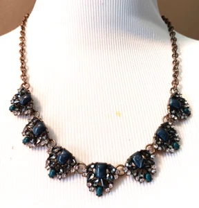 Vinatge Stella & Ruby Rhinestone Jewels Statement necklace 20" - Picture 1 of 20
