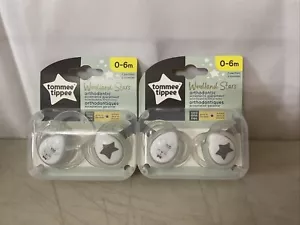 Nuevos chupetes Tommee Tippee estrellas del bosque brillo en la oscuridad recién nacido - Imagen 1 de 3