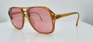 Vintage Terri Brogan 8817 12 Brown Translucent Pilot  Sunglasses FRAMES ONLY