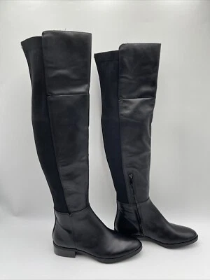 Botas Sam Edelman Pam para mujer con cremallera acanaladas tejidas sobre la rodilla negras 6,5 M/36,5 Foto 1 de 4