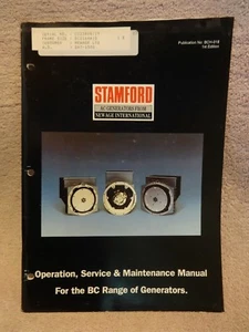 STAMFORD BC RANGE GENERATOR, OPERATION,SERVICE,& MAINTENANCE MANUAL, BCI164A15 - Picture 1 of 6