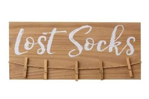 Laundry Room Sign with clips -Lost Socks - Picture 1 of 3
