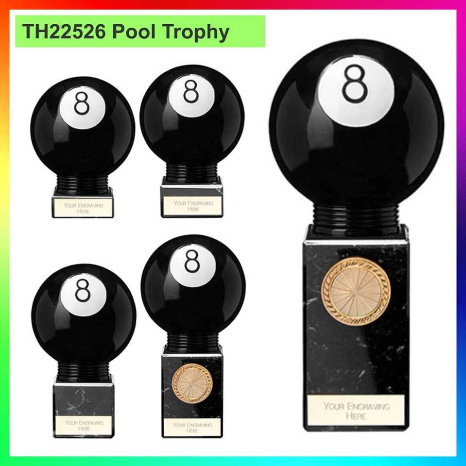 TROPHY PLANET POOL TROPHY - Black Viper Legend Award/Trophäen, KOSTENLOSE GRAVUR im Wert von £ 6,99