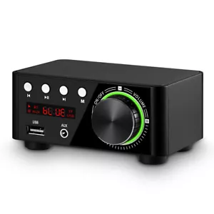 Retour - Amplificateur Numérique Bluetooth Stéréo Maison Voiture Audio Amplificateur Lecteur USB - Photo 1/8