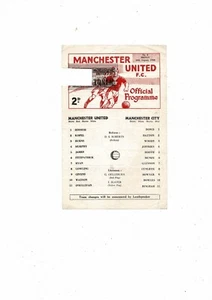 Manchester United v Manchester City Central League Football Programme 1968/69 - Picture 1 of 2