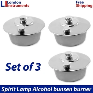 3 Pcs Jewelers Alcohol Spirit Lamp Bunsen Burner Dental Laboratory Instruments - Picture 1 of 6
