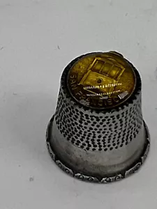 Fingerhut San Francisco Seilbahn Vintage silber Farbe - Bild 1 von 7
