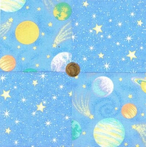 Milky Way 100% Cotton Crafting Fabric Squares Sewing Quilting LP1 - Picture 1 of 4