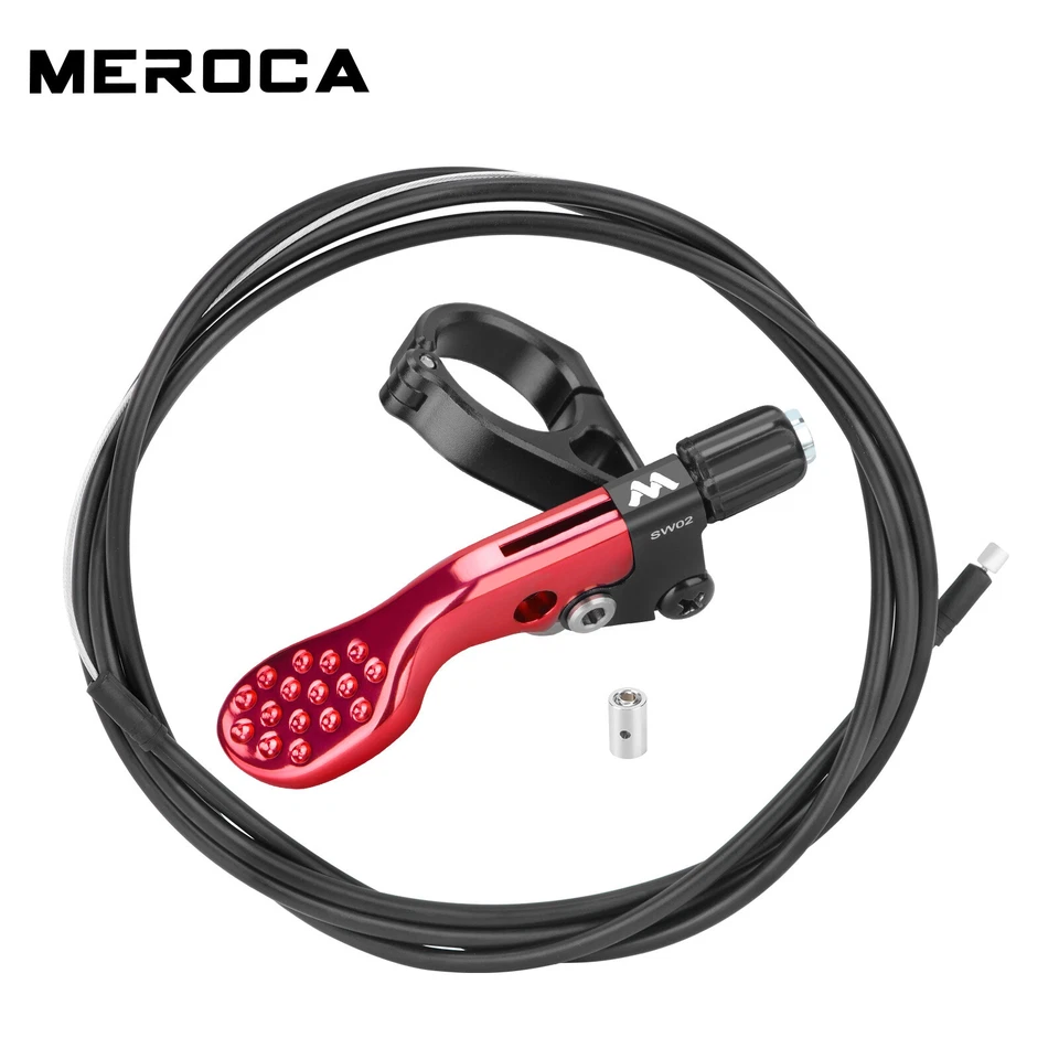 Tija de sillín con cuentagotas control remoto por cable carretera ajustable MTB bicicleta tija de sillín palanca DH Foto 1 de 4