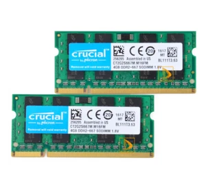 2 piezas Crucial 4GB 2Rx8 PC2-5300S DDR2 667Mhz 200Pin RAM Memoria Laptop SODIMM - Imagen 1 de 10