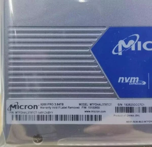 Micron 9200 PRO 3.84TB SSD U.2 NVME Solid State Drives MTFDHAL3T8TCT-1AR1ZABYY - Picture 1 of 2