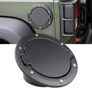 Blcak Gas Cap Fuel Cover Non Locking fit for 2007-2018 Jeep Wrangler JK 2/4dr - Picture 1 of 8