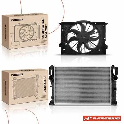 Kit de montaje de radiador y ventilador de refrigeración para Mercedes-Benz E500 2004 2005 2006 5,0 L Foto 1 de 4