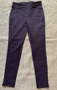 Chico's Ponte Ankle Leggings Women’s Size 0 Brown Faux Fly And Pocket Details - Picture 1 of 9