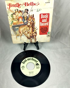 Jingle Bells Book and 45 RPM Record VTG Peter Pan Records Christmas Book #1995 - Picture 1 of 5