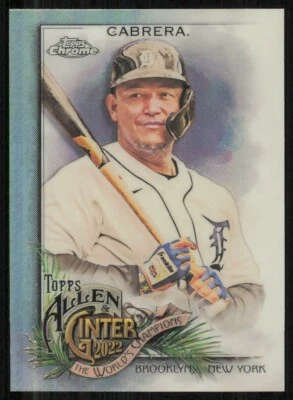 2022 Topps Allen and Ginter Chrome Refractors #98 Miguel Cabrera - Image 1 of 2