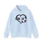 Custom Soccer Heart and Name Unisex Heavy Blend™ Hooded Sweatshirt - Personalize