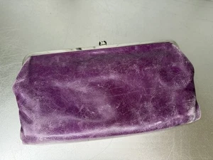 HOBO INTERNATIONAL LAUREN CLUTCH GELDBÖRSE Lila Used Leder - Bild 1 von 6