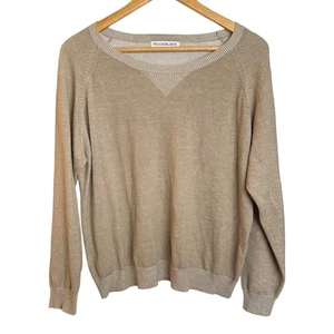 RODEBJER Lightweight Knit Sweater Women’s Medium Beige Round Neck Scandinavian - Picture 1 of 7
