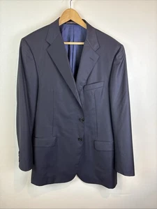 Loro Piana 2 Btn Blazer Italy Sz 44 L All Wool Navy Blue - Picture 1 of 13