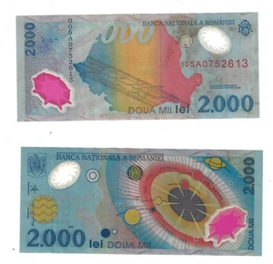 2000 Lei 1999 Romania Banknote # 111 - Picture 1 of 3