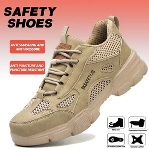 Steel Toe Work Sneakers for Men Safety Shoes Non-Slip Boots Outdoor Sneakers - Picture 1 of 27