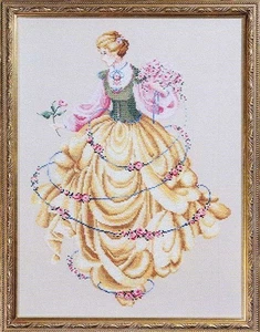 Lavender & Lace Cross StitchLL62  Dance of the Roses Semi Kit with SPLENDOR - Picture 1 of 3