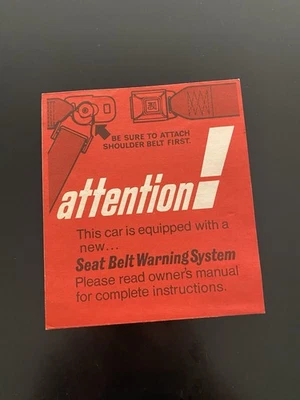 Chevrolet 1972 1973 cinturón de seguridad visera manga Corvette Camaro Nova Chevelle Foto 1 de 3