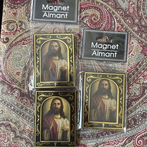 3 x bunte Jesus Christus Religion spiritueller Kühlschrankmagnet - Bild 1 von 4
