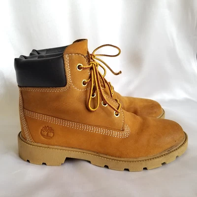 Timberland 6 Inch Premium Waterproof Boot Wheat Nubuck US Big Kid's Size 4 - Image 1 of 4