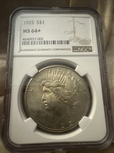 1925 Coins, US Coins, 1 Dollar Coin, MS64+ - Picture 1 of 4