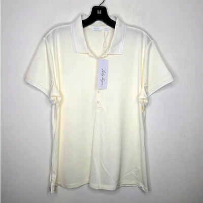 NWT Lady Hagen Clubhouse Jacquard short sleeve polo - XL - Image 1 of 3