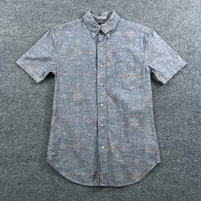 Reyn Spooner Shirt Mens XS Blue Gray Tailored Fit Aloha Hawaiian Short Sleeve - Image 1 of 4