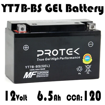 Batería de gel sellada YT7B-BS CT7B-BS 12V 6,5Ah para Suzuki DRZ 400 E S SM 2000-2017 Foto 1 de 4