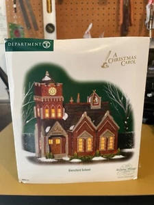 Dept 56 Dickens Village Christmas Carol "Glensford School" **Bell Missing** - Picture 1 of 5