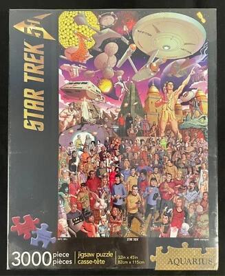 Rompecabezas Acuario STAR TREK 50 Aniversario 3000 Piezas 32"x45" SELLADO NUEVO EN CAJA Foto 1 de 4