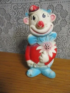 Vintage Baby World Rubber Squeak Toy - Circus Clown - 8.25" tall - Picture 1 of 14