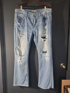 BKE Derek Jeans Mens 36R Distressed Bootleg Style ABC12113 Preowned - Picture 1 of 11