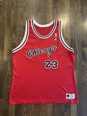 Camiseta deportiva vintage de Michael Jordan #23 de los Chicago Bulls novato logotipo dorado campeón 48 XL Foto 1 de 4