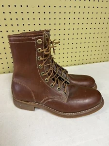 Vtg NOS Herman Survivor Men's Work Steel Toe Leather Boots 7 D Made USA Goodyear - Picture 1 of 13
