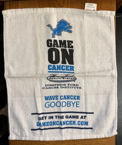 Detroit Lions Game on Cancer Rally Towel Cover