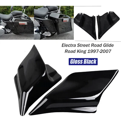 Stretched Extended Side Cover Panel Fit For Harley Street Glide Road King 97-07 Foto 1 de 4