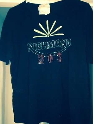 Camiseta con cuentas 100 % auténtica John Richmond para hombre Foto 1 de 4