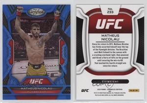 2023 Panini Chronicles UFC Certified Blue /99 Matheus Nicolau #233
