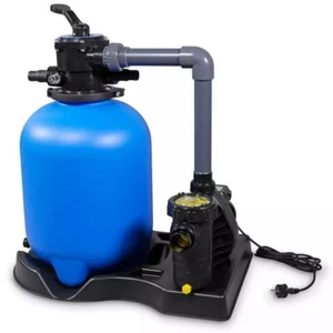 Sandfilteranlage Bali Premium Ø400 mm fest Verrohrung mit Poolpumpe Aqua Plus 6 - Bild 1 von 6