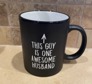 One Awesome Husband Funny Coffee Mug Black Anniversary & Birthday FATHERS DAY - Picture 1 of 5